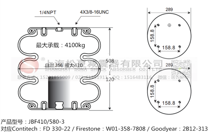 JBF410/580-3橡膠<a href='http://m.brandnew-swimwear.com/' target='_blank'><u>空氣彈簧</u></a>